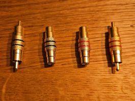 4 Stk. hochwertige Cinch-Stecker