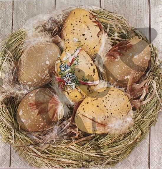 Tovaglioli: Serviette brown eggs (1335) 2Stk. – Nuovo (secondo la descrizione) da Schlatt TG venduto da kreativ-atelier