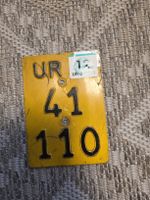 Töflli Schild Nummernschild UR 41 110 