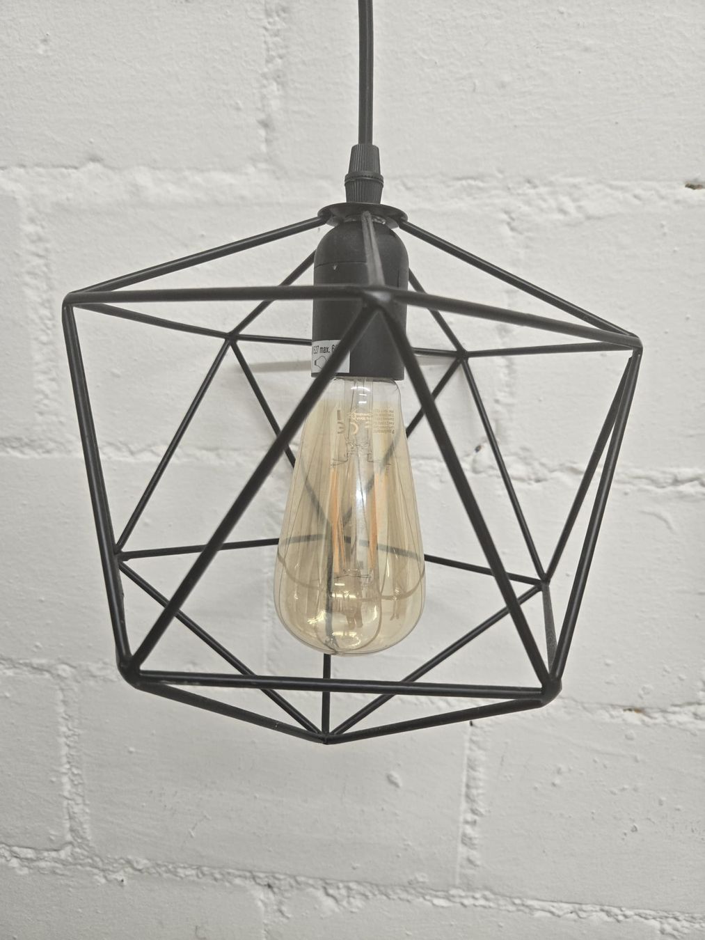 Lampade: 3er Set Hängelampen Draht Schwarz Design Loft Lampe – Usato da Rheinsulz venduto da Dred 2