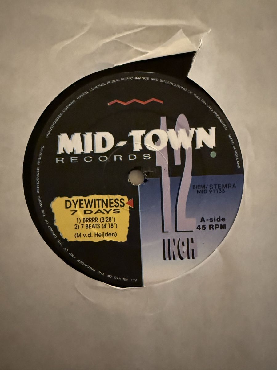 Dischi in vinile: Dyewitness - Seven Days – Usato da Grafstal venduto da cacau25