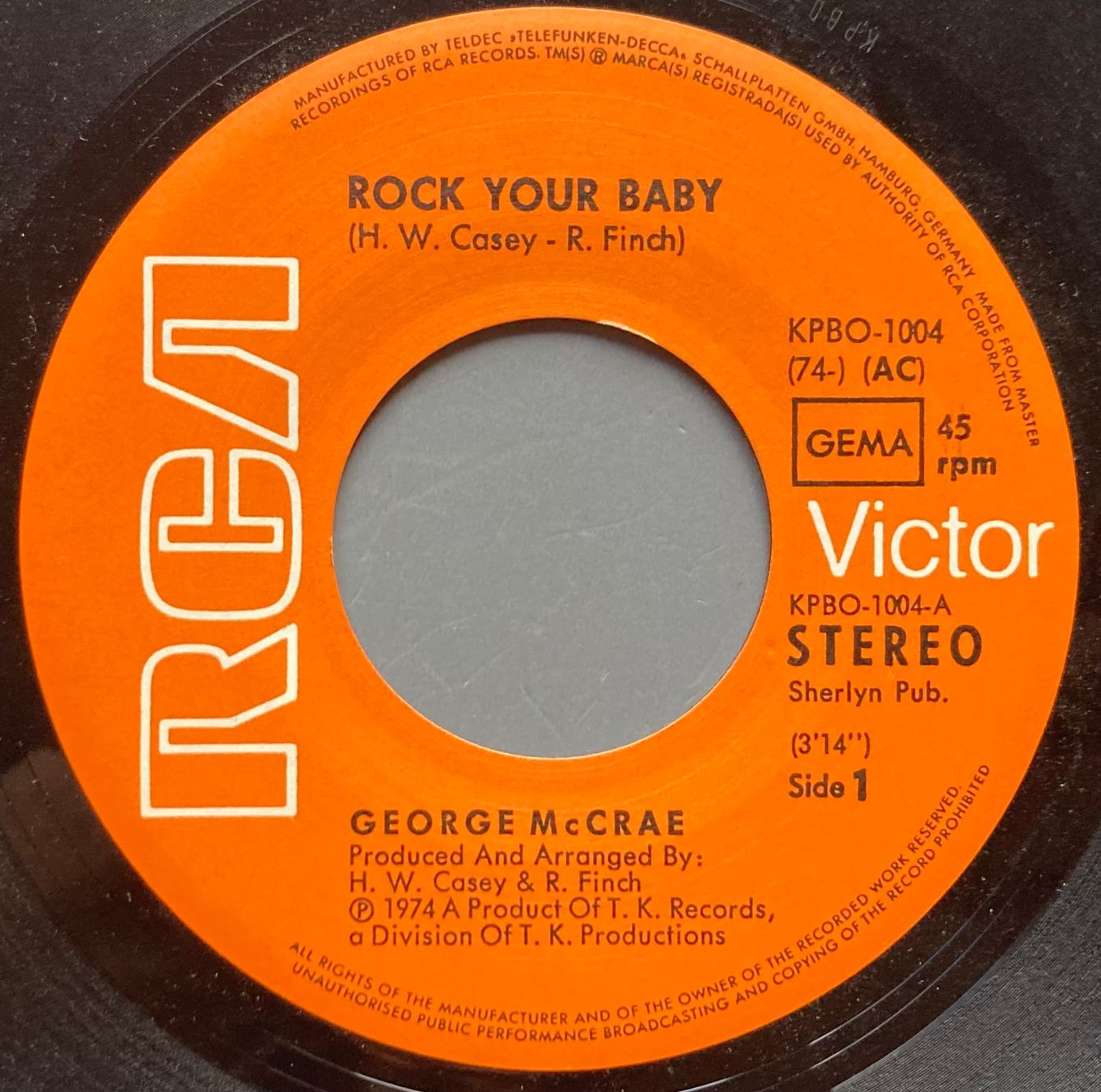 Dischi in vinile: GEORGE MCRAE - ROCK YOUR BABY – Usato da Poliez-Pittet venduto da Newtown-Records 2