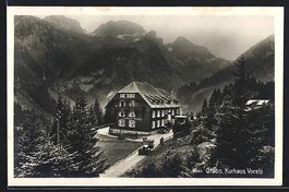 AK Grabs, Blick zum Kurhaus Voralp, 1928