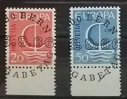 ET) 443-444, Europamarken ET Vollstempel Kt. 22.-