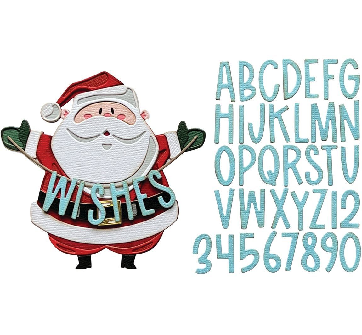 Tim Holtz Pochoirs: Tim Holtz Sizzix Thinlits  ** Santa Greetings Colorize ** – Neuf avec emballage d'origine à Rubigen par rofi100
