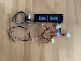 Durchflusssensor für Wasserkühlung mit Temperaturanzeige