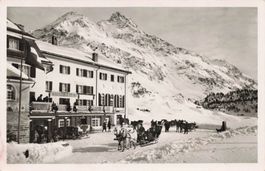Maloia kulm pizzo della margna Schlitten mit Pferden