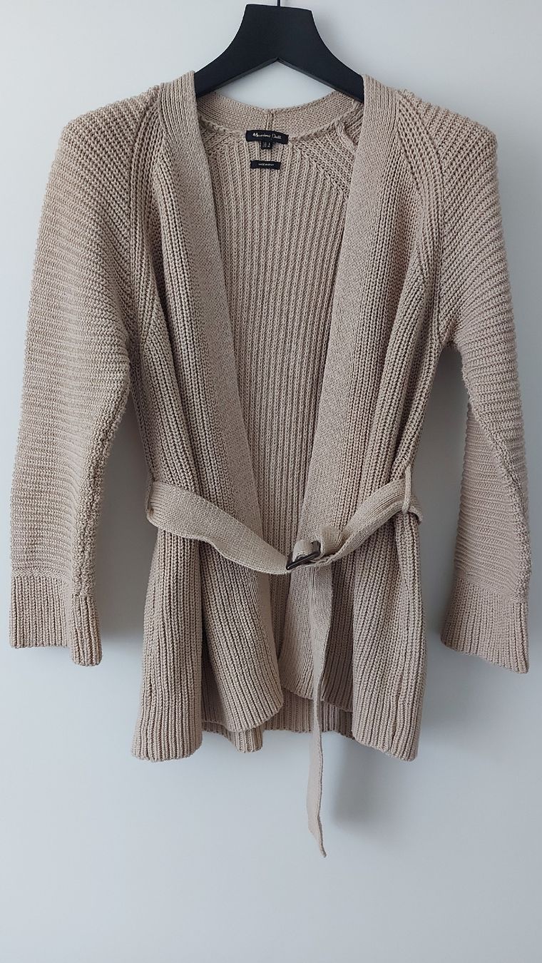 Massimo Dutti Jacken: Strickjacke/Cardigan, MASSIMO DUTTI - beige/ocker - Gr. S – Gebraucht aus Pfäffikon ZH von siae