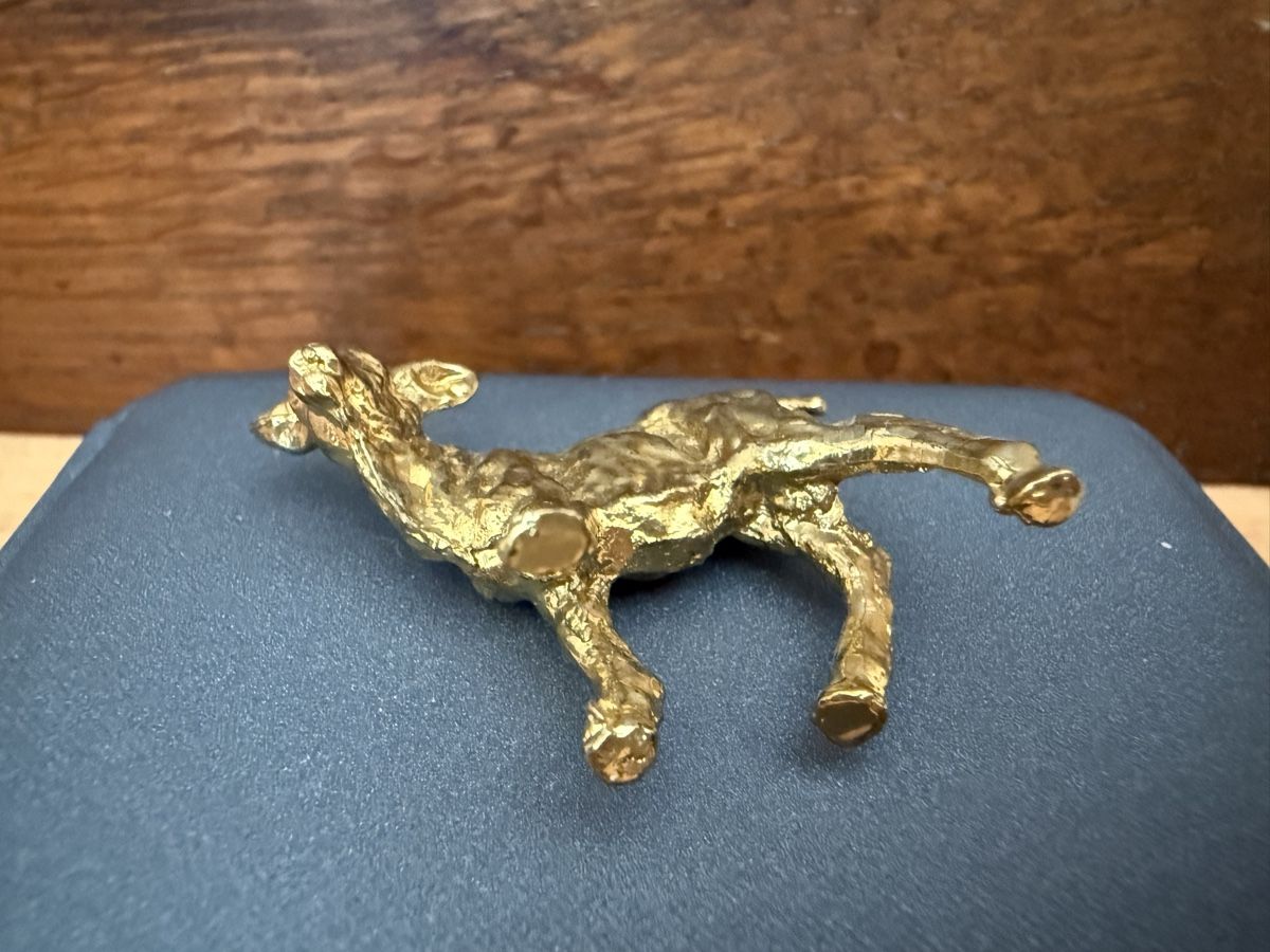 Statuette: Vintage Metall Lamm Statuette – Usato da Lamone venduto da LaCantinaMagica 2