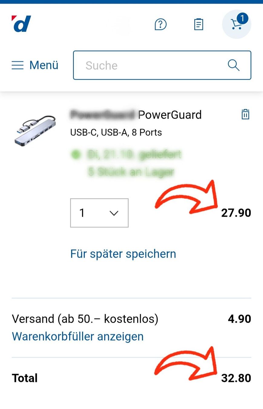 Hubs & Switches: 8in2 USB-C & USB-A Hub / Digitec CHF 27.90 / Micro SD Audio – Neu und originalverpackt aus Uster von -FPS- 1