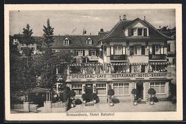 AK Romanshorn, Blick auf Hotel Bahnhof