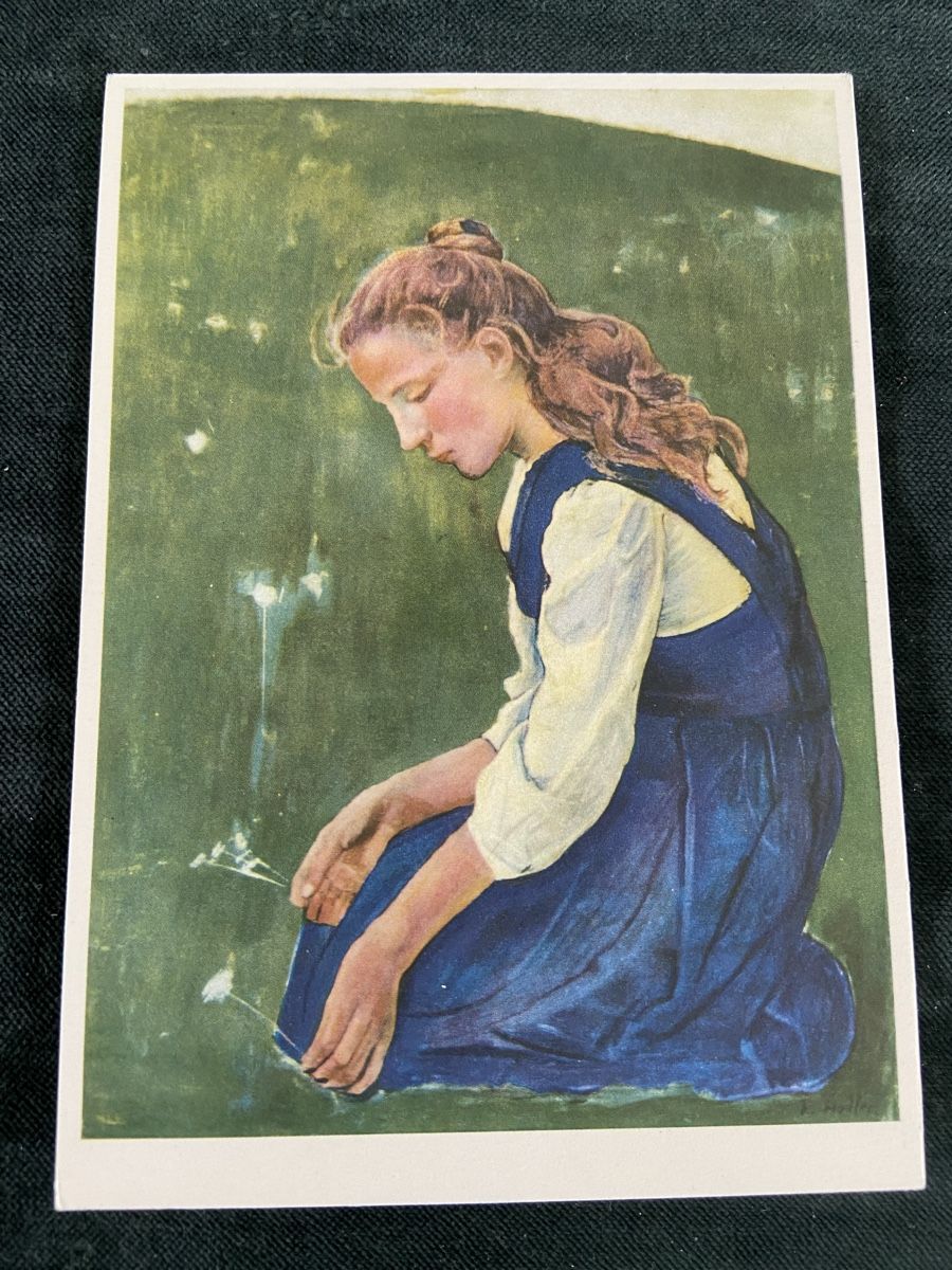 Ansichtskarten: Ferd. Hodler Ansichtskarte Kniendes Mädchen  – Gebraucht aus Luzern von waterfront1