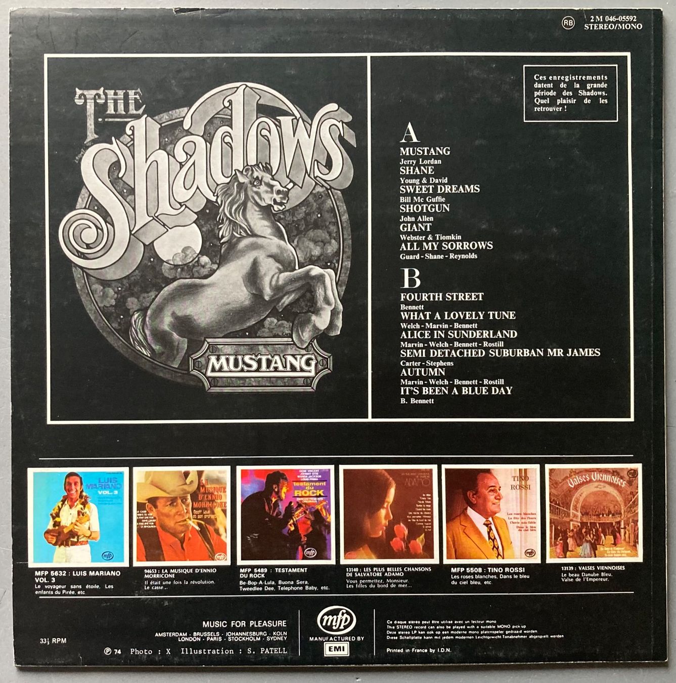 Vinyles: THE SHADOWS - MUSTANG – D'occasion à Poliez-Pittet par Newtown-Records 1