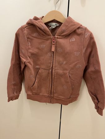 H&M Kapuzenjacke altrosa Regenbogen Grösse 110/116
