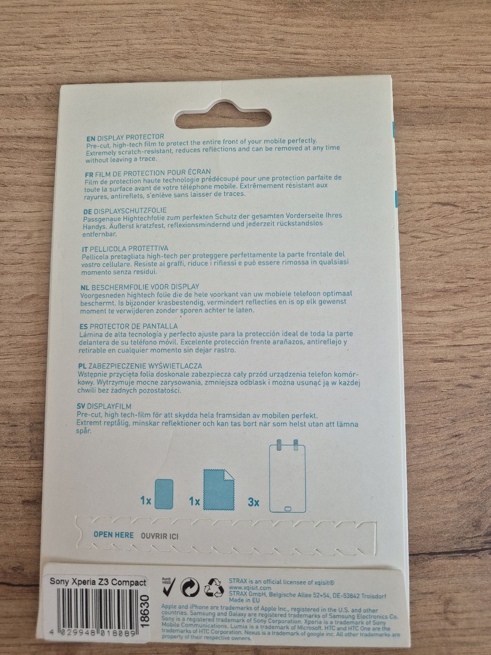 Ritocchi & pellicole di protezione: Xperia Z3 Compact screen protector NEW – Nuovo e nell'imballaggio originale da Basel venduto da Elena_02 1