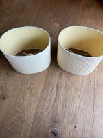 Set 2 ovalen Lampenschirmen-Creme
