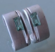 Rhodinierte Silber 925 Spinell Ohrstecker