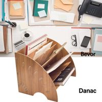 Dokumentenablage Holz mit 6 Fächern