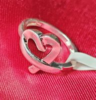 Eleganter Ring Herz, 925 versilbert, Gr. 8