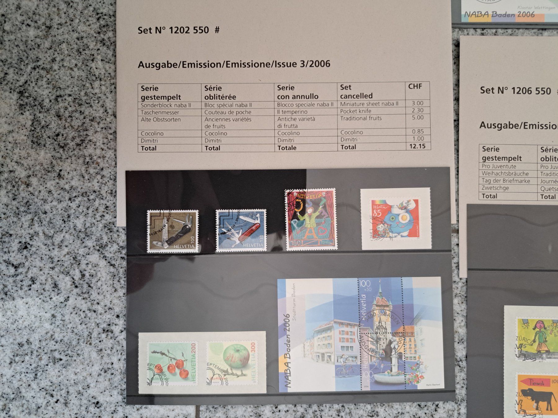 Alle Briefmarken: Jahresserie 2006 mit Ersttagsstempl – Gebraucht aus Bazenheid von derdelorean01 2