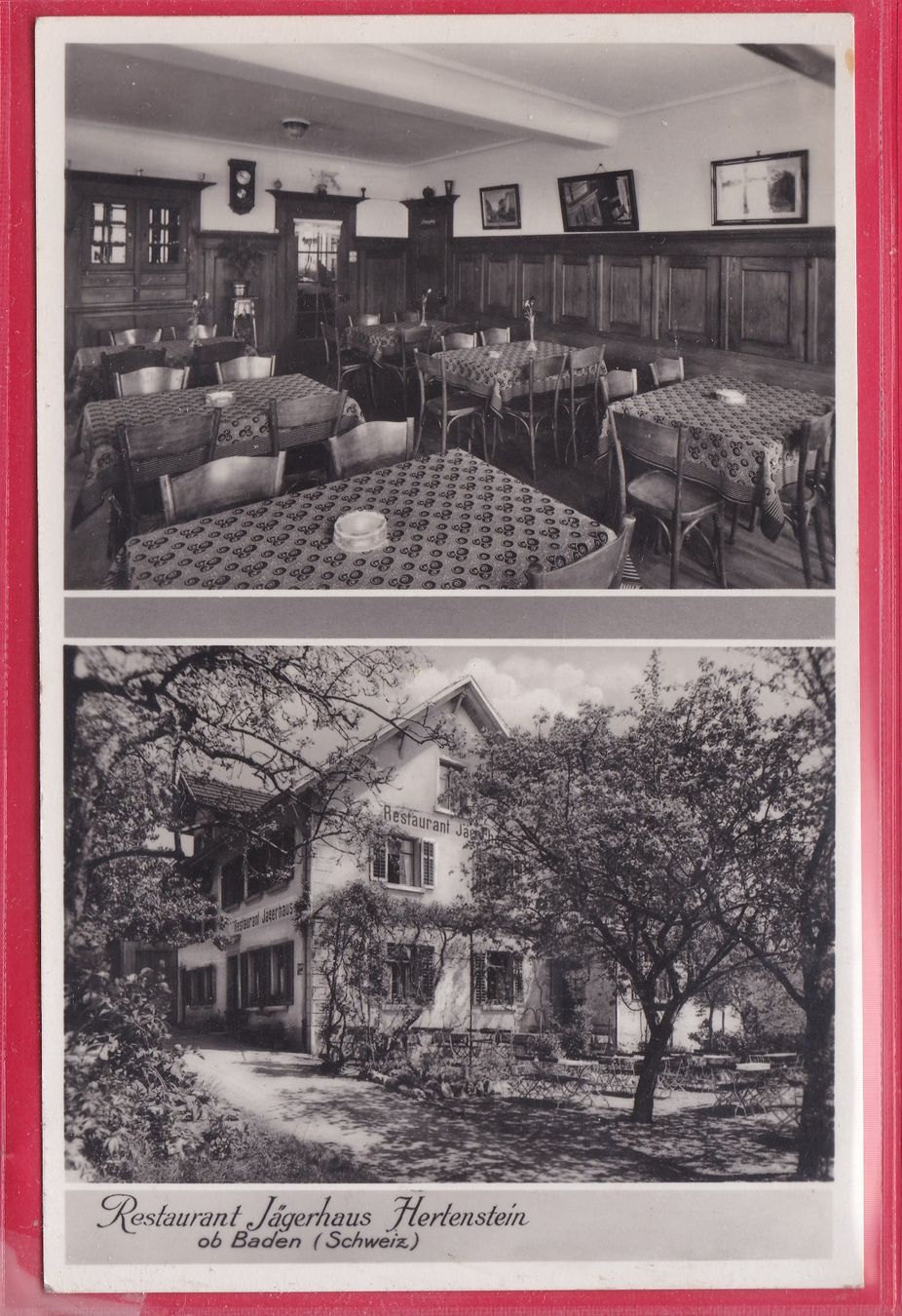 Cartoline postali: HERTENSTEIN, RESTAURANT JÄGERHAUS, 13.12.1937 – Usato da Oberrieden venduto da Gebirgsstelze