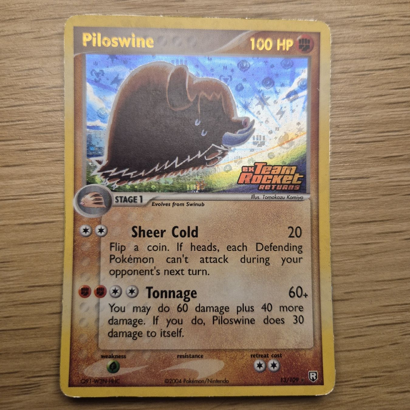 Pokémon Sammelbilder & Trading cards: Piloswine Reverse Holo #13/109 Ex Team Rocket Returns – Gebraucht aus Ursy von RetroBebar777