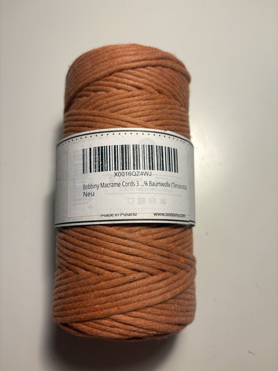 Cordelettes & Fils: Bobbiny Makramee Garn • 3mm • Terracotta • Neu – Neuf avec emballage d'origine à Flumenthal par algr4444 1