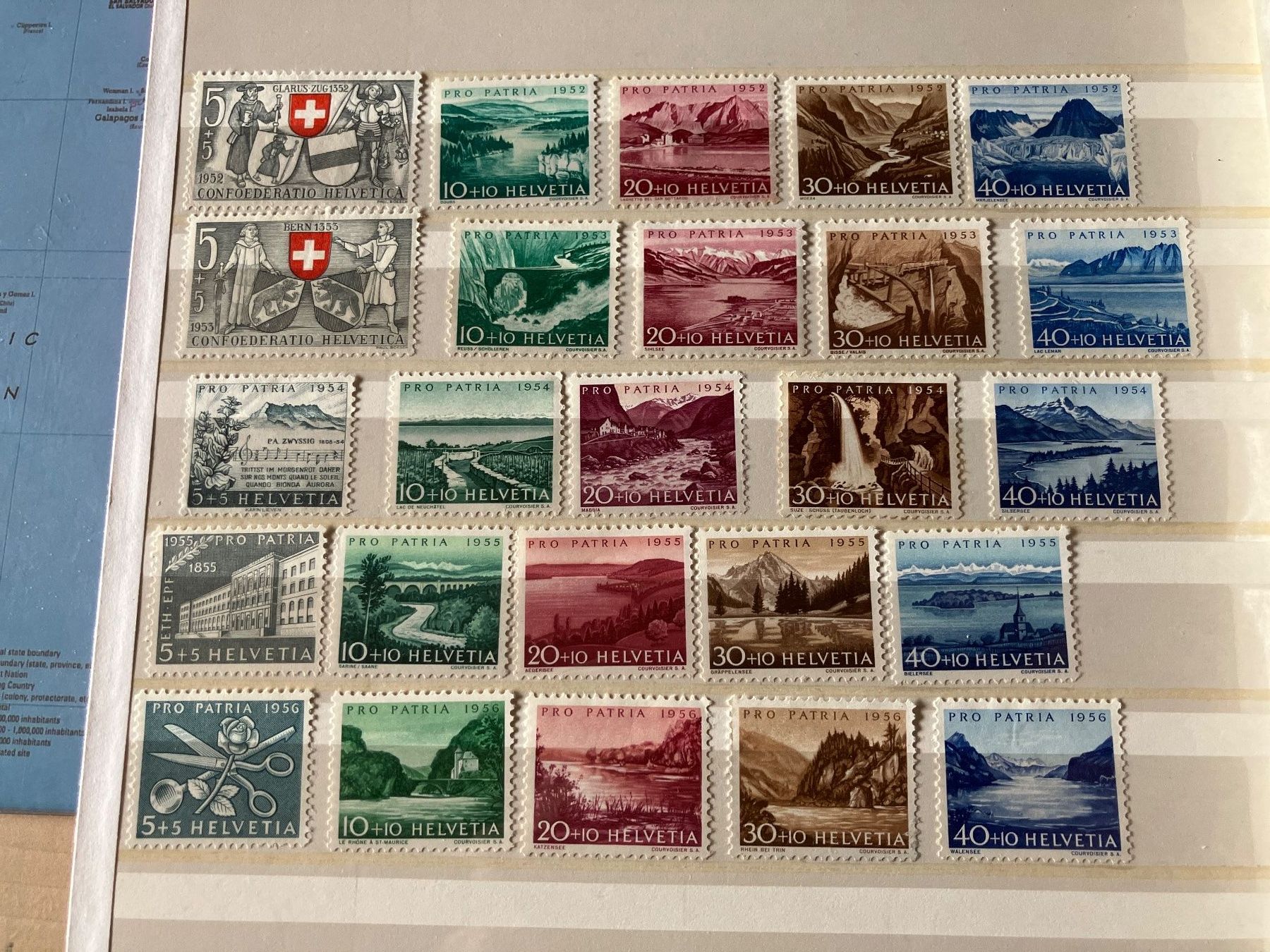 Tutti i francobolli: Pro Patria 1952-1956 – Nuovo (secondo la descrizione) da Cunter venduto da Bicasi58