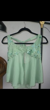 Mint grünes Sommer Top mit Pailletten, Grösse 38/M