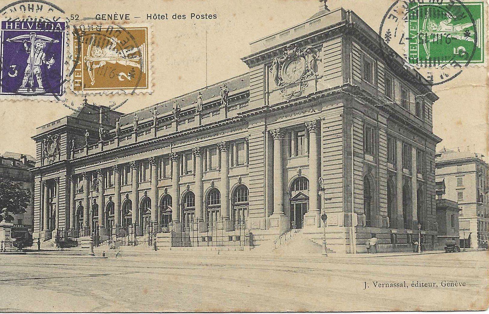 Cartoline postali: Carte Postale Genève-Libourne 1915, – Usato da Worb venduto da techno109