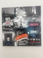 Wandbild Paris Collage schwarz weiss guter Zustand