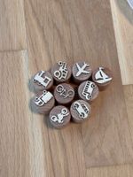 9 Holz Stempel Set Verkehrsmittel, neu, Top Zustand