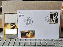 FDC Ausschnitt Swiss Crypto Stamp 3.0, ID6, Milo