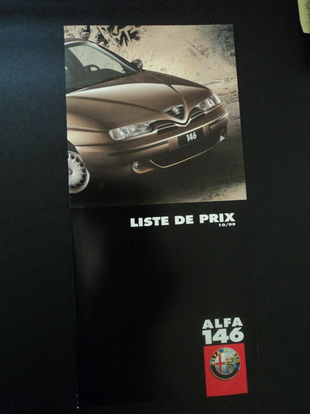 Alfa Romeo Documenti: Prospekt Preisliste Alfa Romeo 145 1999 – Usato da Schwarzenburg venduto da modelCARama