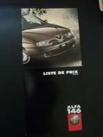 Prospekt Preisliste Alfa Romeo 145 1999