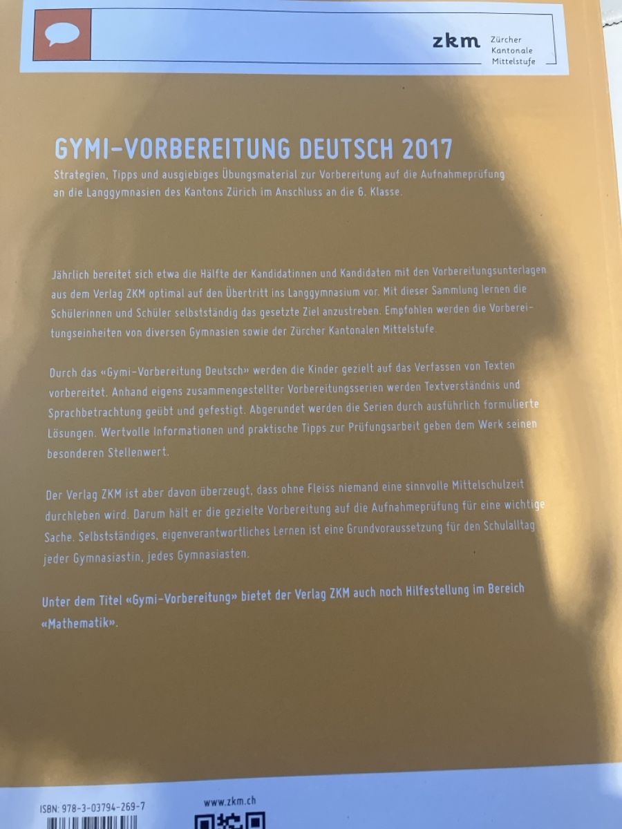 Bücher: Gymi Vorbereitung Deutsch 2017 – Gebraucht aus Nürensdorf von Santoryuu 1