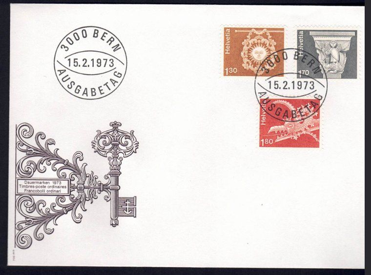 Tutti i francobolli: Sammlung CH Ersttagsbriefe 1973 – Nuovo (secondo la descrizione) da Pfäffikon ZH venduto da Romulus 1