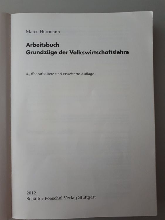 Lehrbuch Grundzüge Der Volkswirtschaftslehre, Arbeitsbuch | Kaufen Auf ...