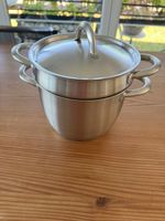 Dampfkochtopf 3 teilig Edelstahl 18cm Durchmesser guter Zust