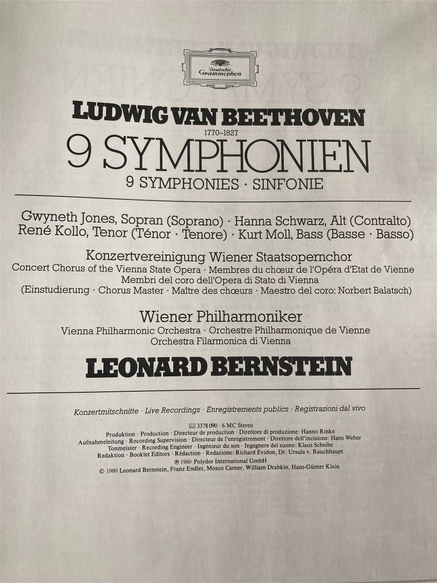 Dischi in vinile: Beethoven - Bernstein (P)1980, 8 LP's – Usato da Pfäffikon SZ venduto da Etzelstuermer 1