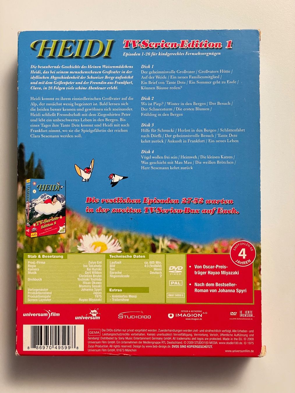 Tutti i DVDs: Heidi 1-26 komplett – Usato da Muri b. Bern venduto da AdidasCollector 2