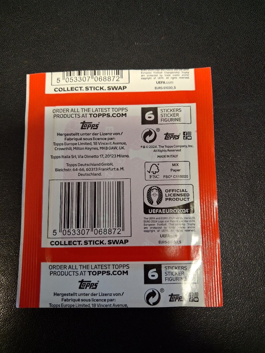 Topps Carte collezionabili: Topps UEFA EURO 2024 Germany Sticker Pack -  – Nuovo e nell'imballaggio originale da Villmergen venduto da .sunshine84 1