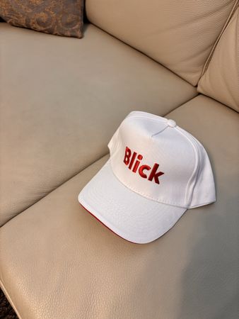 Baseball Cap Blick weiss rot verstellbar guter Zustand