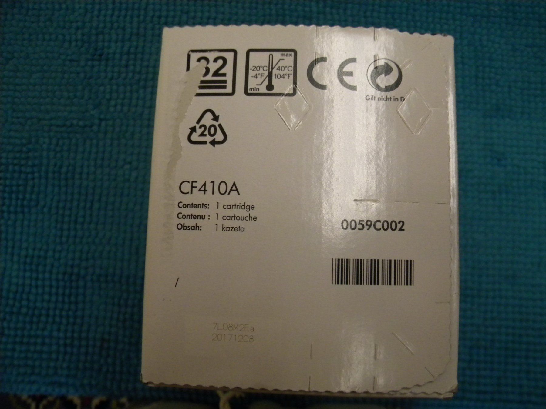 Hewlett Packard Druckerpatronen & Toner: CF410A  410A – Neu und originalverpackt aus Bühler von Wini100 2