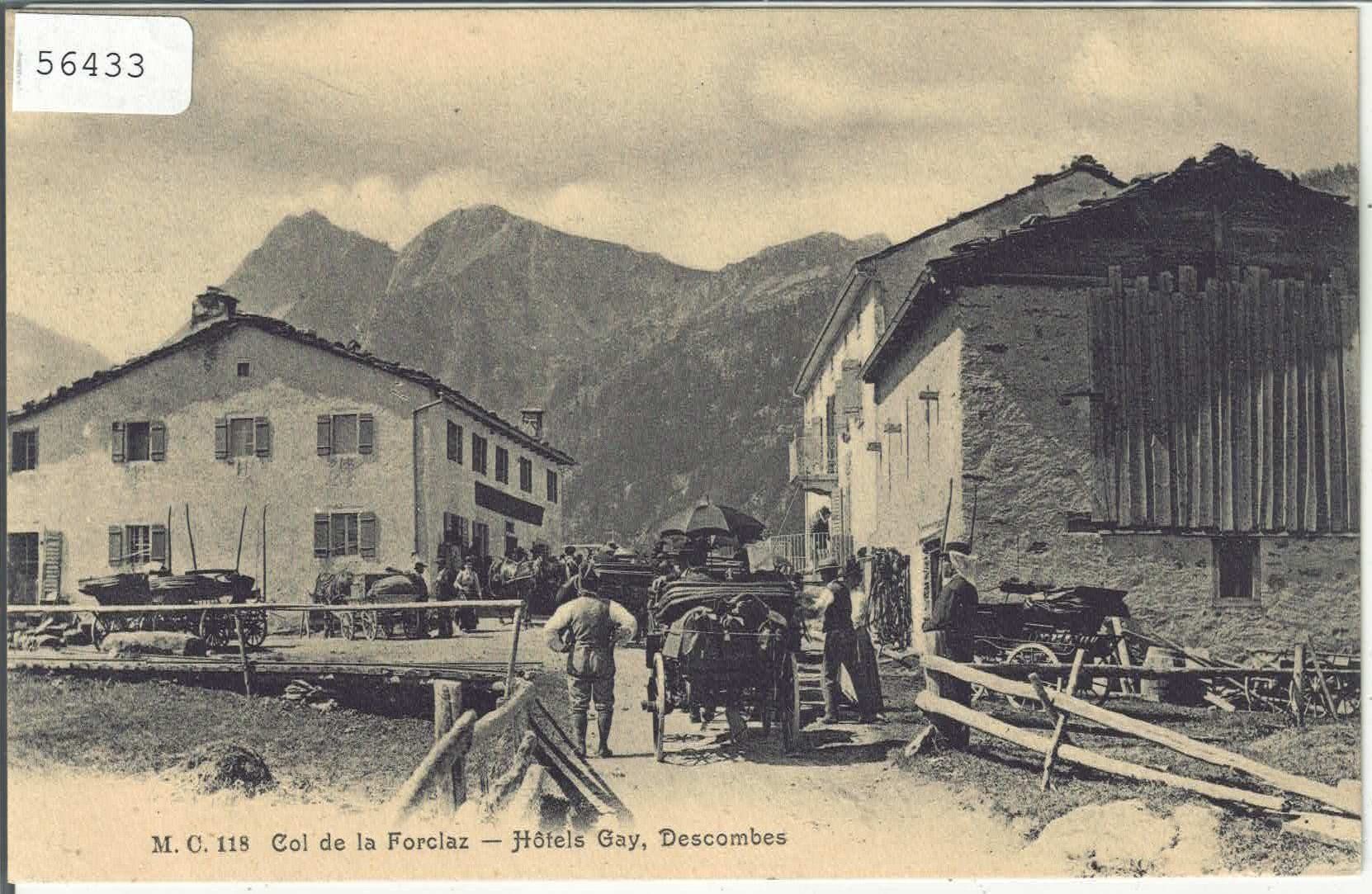 Ansichtskarten: Col de la Forclaz - Kutschen - animee – Gebraucht aus Ettingen von Kartenplanet