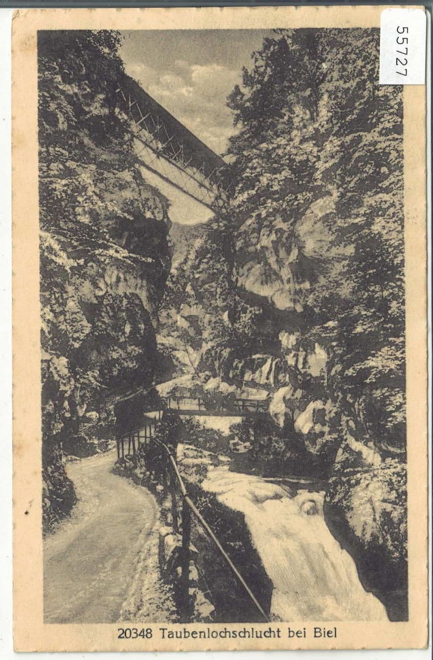 Ansichtskarten: Biel-Bienne - Taubenloch - Gorges de la Suze – Gebraucht aus Ettingen von Kartenplanet