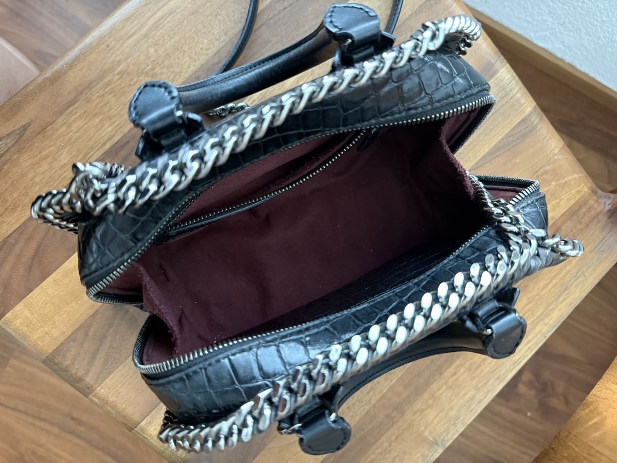 Stella McCartney Borse da donna: Stella McCartney Falabella Box Croc schwarz – Usato da Suhr venduto da blonde_rose 5