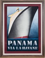 Panama via La Havane, affiche 1960 Anonyme