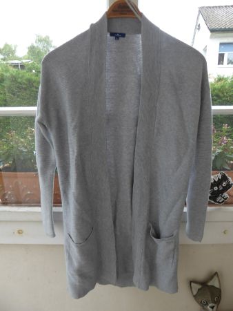 Baumwoll Jacke in Gr. L * graue Strick-Jacke von Tom Tailor