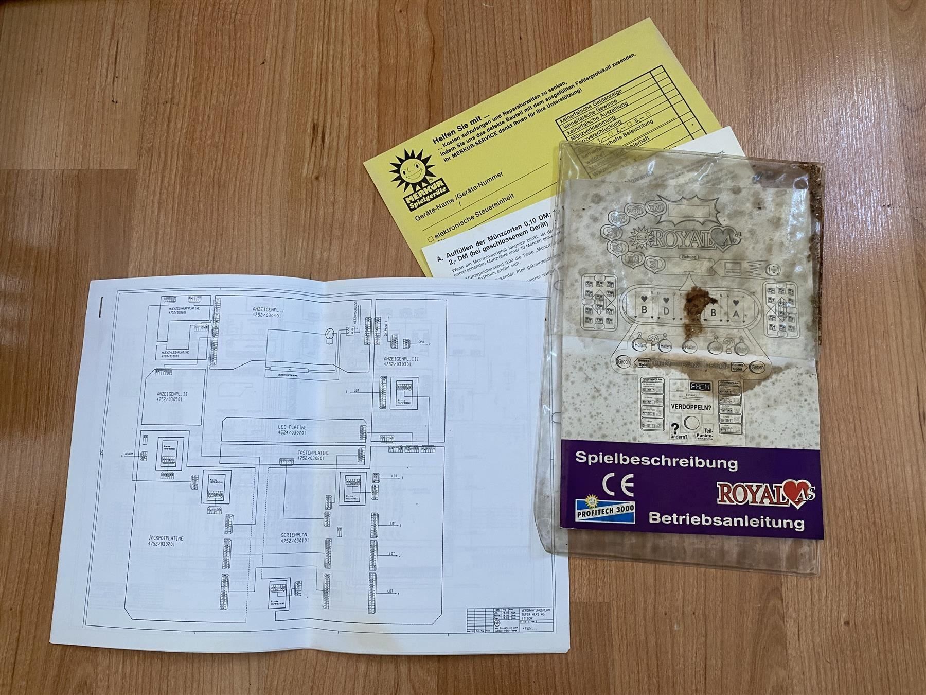 Flipper: Original Handbuch "Royal As" Geldspieler – Usato da St.Gallen venduto da kingsamas